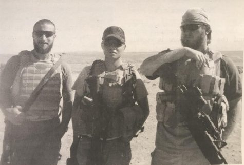 Above: Chris (on the far right) and part of his intelligence team in Afghanistan.