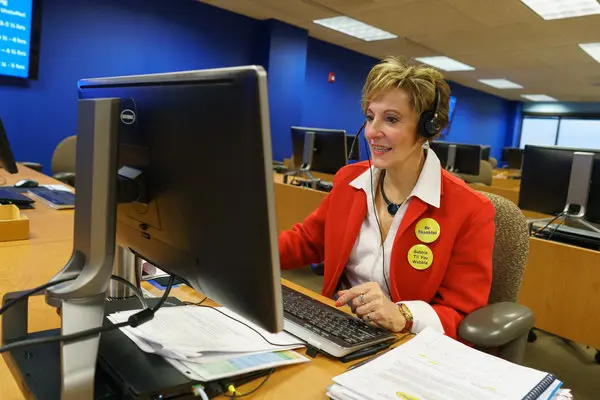 Butterball turkey line operator of 17 years, Phyllis Kramer, at her station in 2019. Credit: James Hosking for the New York Times.