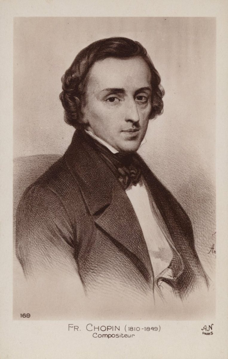 An undated portrait of Frédéric Chopin, via Meisterdrucke.
