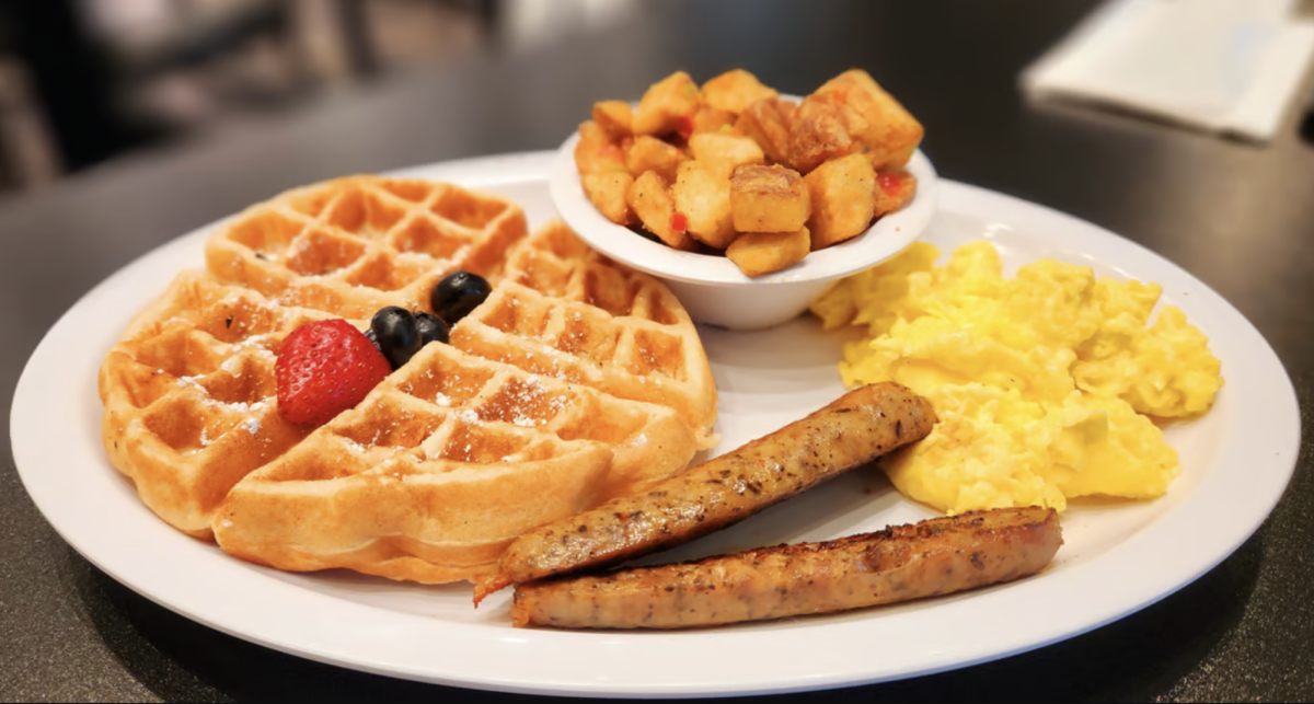 An (admittedly unrealistic) image of what we wish WT's breakfast for lunch looked like.