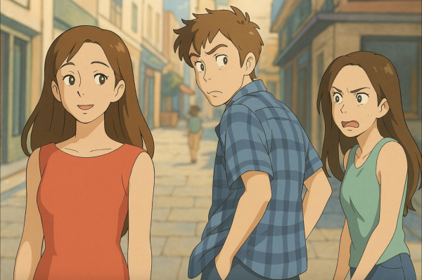 An AI-generated image in the style of Studio Ghibli, created as part of a controversial viral "trend" in late-March. Such images were harshly condemned by Studio Ghibli co-founder Hayao Miyazaki.